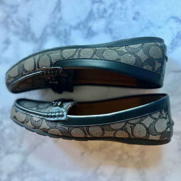 ! Coach Olive Signature Pattern Loafer Slip on 6.5 Driving Shoes - Picture 5 of 7